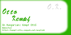 otto kempf business card