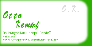 otto kempf business card